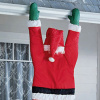 Santa Hanging from the Gutter Christmas Yard Decoration